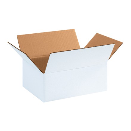 11 3/4" x 8 3/4" x 4 3/4" White Corrugated Boxes