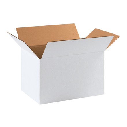 17 1/4" x 11 1/4" x 10" White Corrugated Boxes