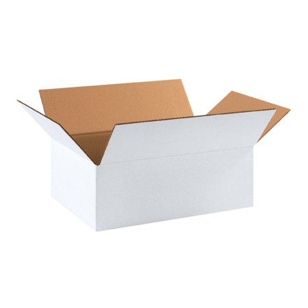 17 1/4" x 11 1/4" x 6" White Corrugated Boxes