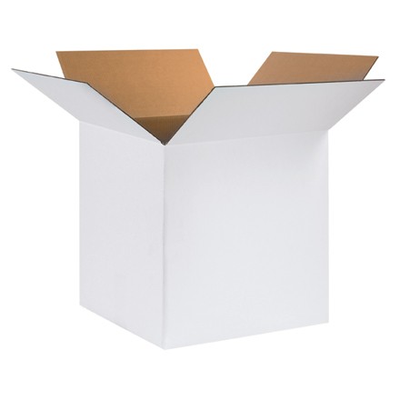 24" x 24" x 24" White Corrugated Boxes