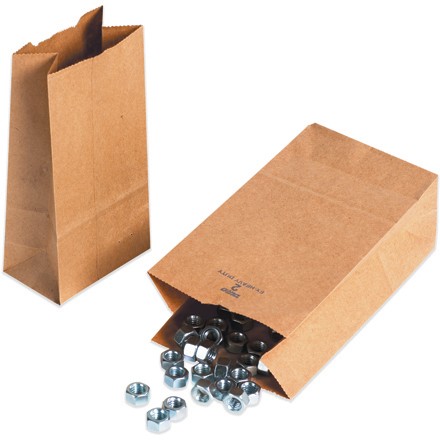 7 3/4" x 4 3/4" x 16" Kraft Hardware Bags