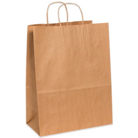 13" x 7" x 17" Kraft Paper Shopping Bags