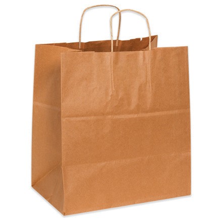 14" x 10" x 15 1/2" Kraft Paper Shopping Bags