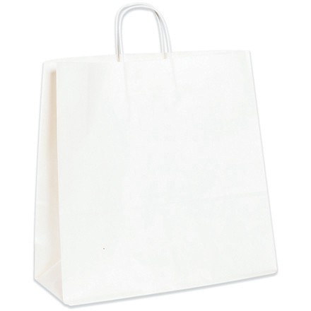 16" x 6" x 15 3/4" White Paper Shopping Bags