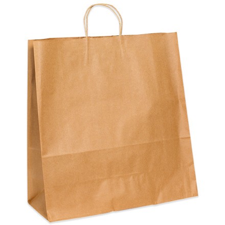 18" x 7" x 18 3/4" Kraft Paper Shopping Bags