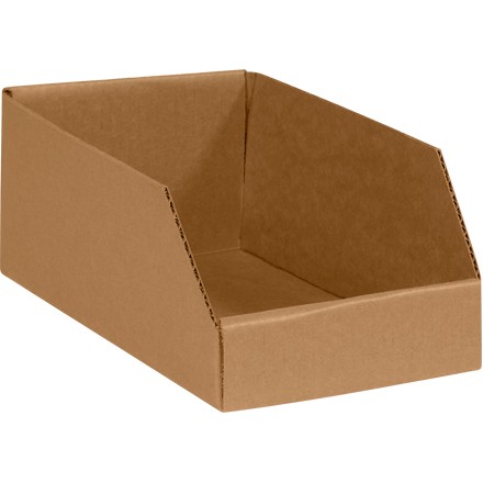 6" x 12" x 4 1/2" Kraft Open Top Bin Boxes