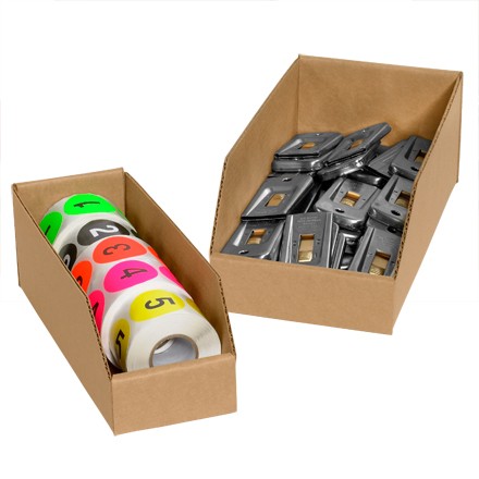 8" x 18" x 4 1/2" Kraft Open Top Bin Boxes