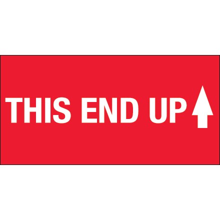 2" x 4" - "This End Up" (High Gloss) Labels