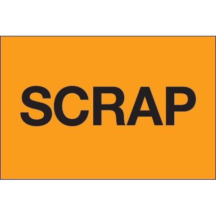 2" x 3" - "Scrap" (Fluorescent Orange) Labels