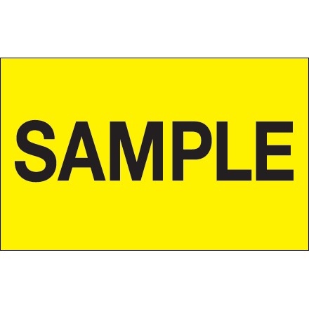 1 1/4" x 2" - "Sample" (Fluorescent Yellow) Labels