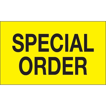 3" x 5" - "Special Order" (Fluorescent Yellow) Labels