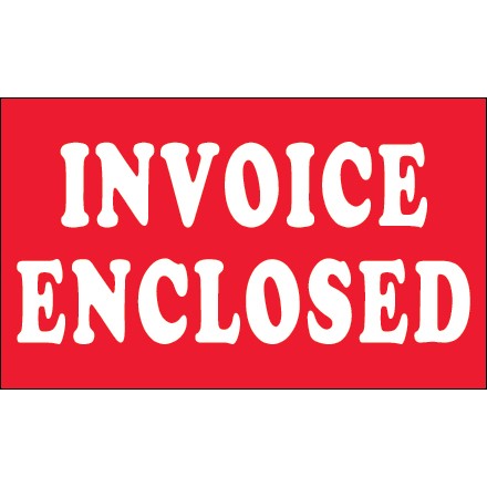 3" x 5" - "Invoice Enclosed" Labels