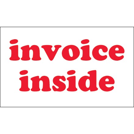 3" x 5" - "Invoice Inside" Labels