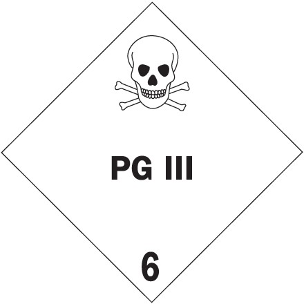 4" x 4" - "PG III - 6" Labels