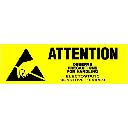 5/8" x 2" - "Attention - Observe Precautions" Labels