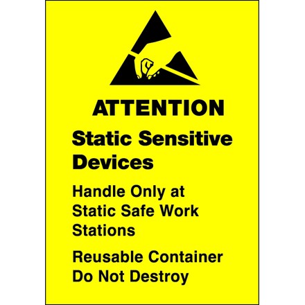 1 3/4" x 2 1/2" - "Static Sensitive Devices" Labels