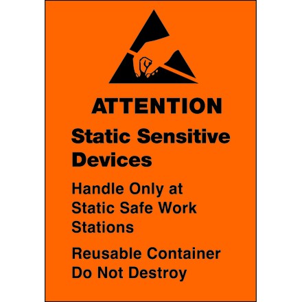 1 3/4" x 2 1/2" - "Static Sensitive Devices" Labels