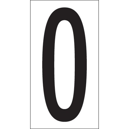 3 1/2" "0" Vinyl Warehouse Number Labels