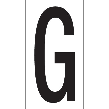 3 1/2" "G" Vinyl Warehouse Letter Labels