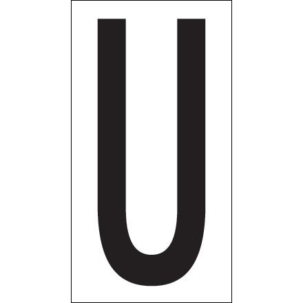 3 1/2" "U" Vinyl Warehouse Letter Labels