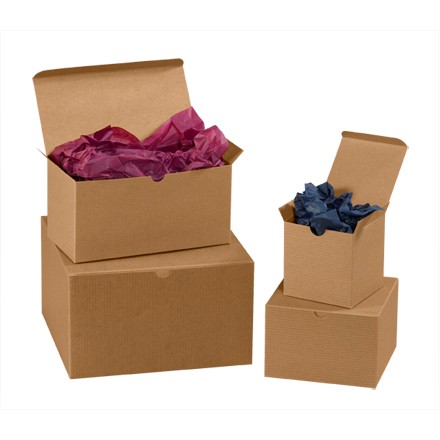 7" x 7" x 7" Kraft Gift Boxes