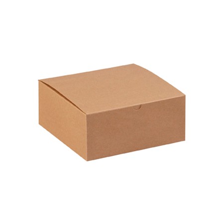 8" x 8" x 3 1/2" Kraft Gift Boxes