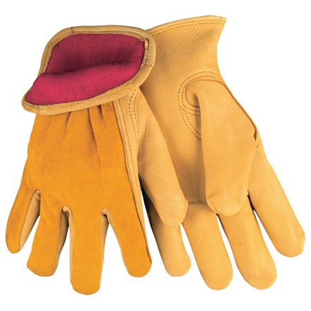 Deerskin Leather Drivers Gloves Lined - Large