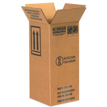 6" x 6" x 12 3/4" 1 - 1 Gallon Plastic Jug Haz Mat Boxes