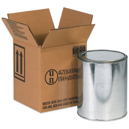 6 7/8" x 6 7/8" x 7 7/8" 1 - 1 Gallon Haz Mat Boxes