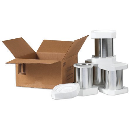17" x 17" x 9 5/16" 4 - 1 Gallon Foam Haz Mat Shipper Kit