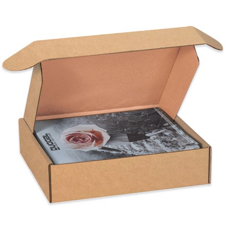 12 1/8" x 9 1/4" x 4" Kraft Deluxe Literature Mailer