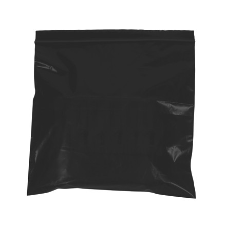 10" x 12" - 2 Mil Black Reclosable Poly Bags