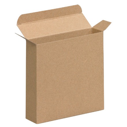 6" x 1 1/2" x 6" Kraft Reverse Tuck Folding Cartons