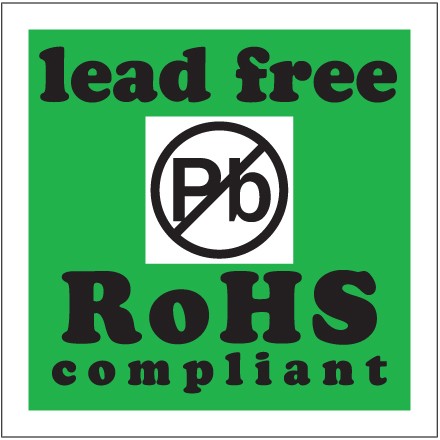 2" x 2" - "Lead Free RoHs Compliant" Labels