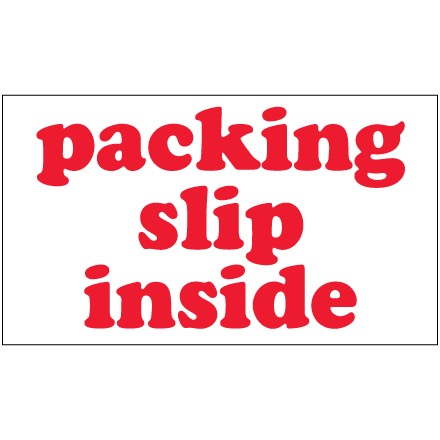 3" x 5" - "Packing Slip Inside" Labels