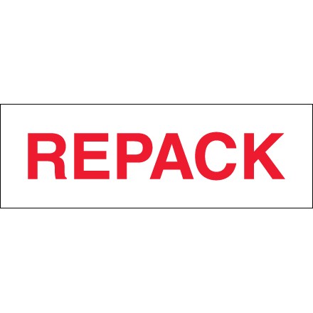 2" x 110 yds. - "Repack" Pre-Printed Carton Sealing Tape
