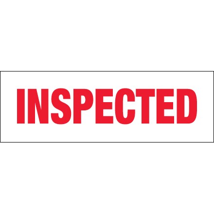 2" x 110 yds. - "Inspected" Pre-Printed Carton Sealing Tape