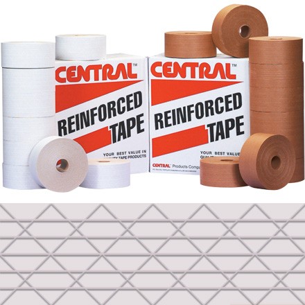 72mm x 375' White Central - 240 Reinforced Tape