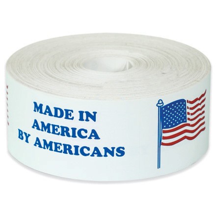 2" x 8" - "Made in America by Americans" Labels