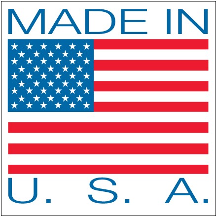 4" x 4" - "Made in U.S.A." Labels