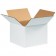 6" x 6" x 4" White Corrugated Boxes