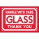 2" x 3" - "Glass - Handle With Care - Thank You" Labels