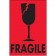2" x 3" - "Fragile" (Fluorescent Red) Labels