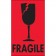 3" x 5" - "Fragile" (Fluorescent Red) Labels