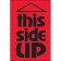 2" x 3" - "This Side Up" (Fluorescent Red) Labels