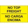3" x 5" - "No Carga Encima" (Fluorescent Yellow) Bilingual Labels