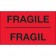 3" x 5" - "Fragil" (Fluorescent Red) Bilingual Labels