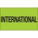 3" x 5" - "International" (Fluorescent Green) Labels