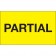3" x 5" - "Partial" (Fluorescent Yellow) Labels