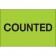 2" x 3" - "Counted" (Fluorescent Green) Labels
